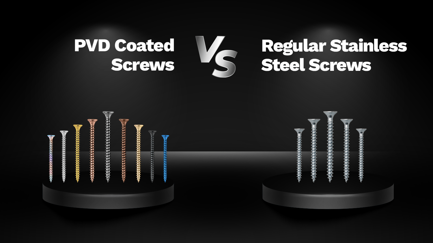PVD Coated Screws vs Regular Stainless Steel Screws