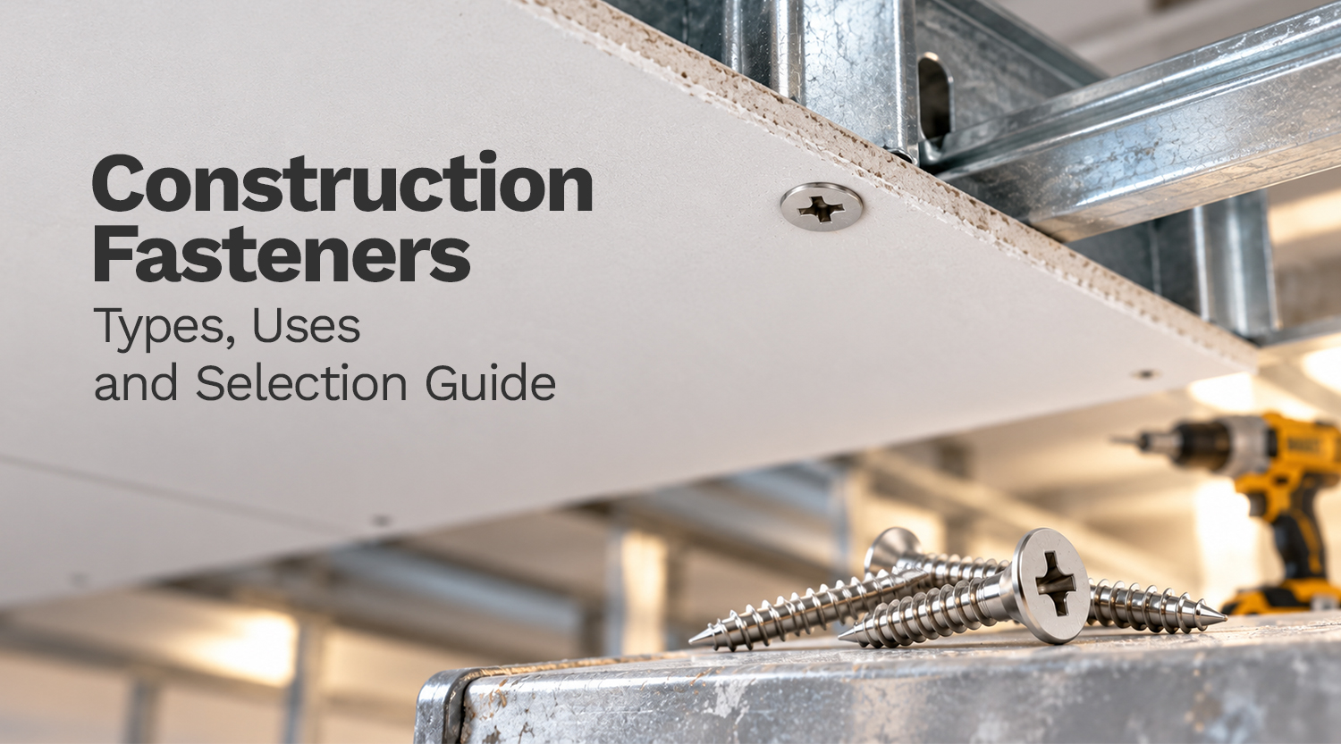 Construction Fasteners: Types, Uses and How to Choose Them